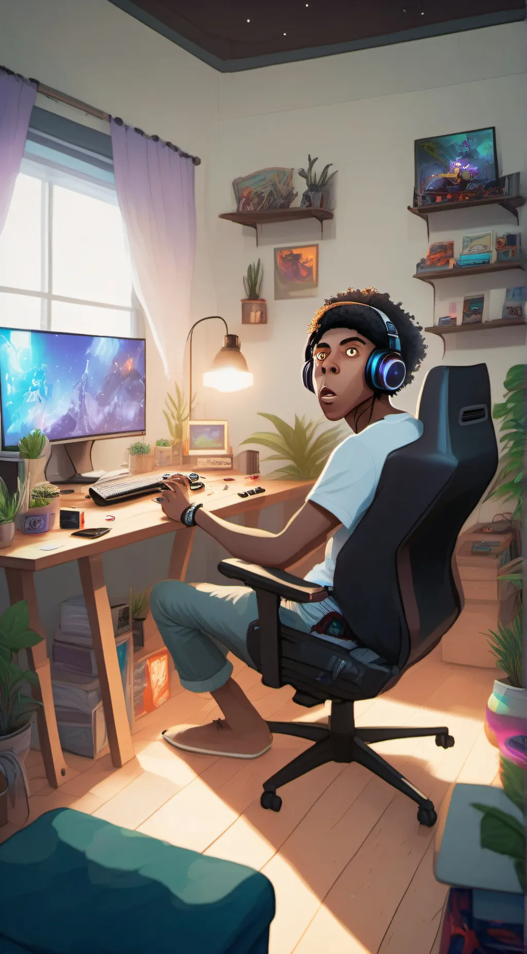 ai character: I show speed background