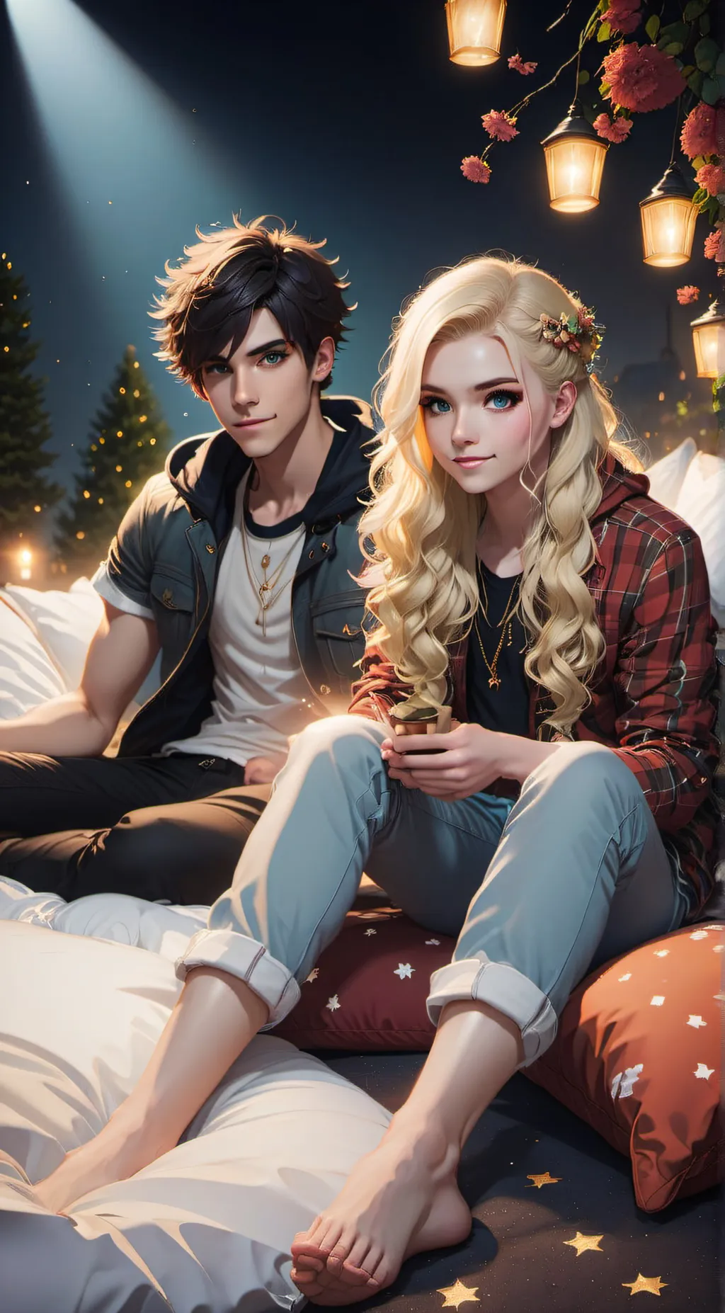 ai character: Adam and Lucy  background