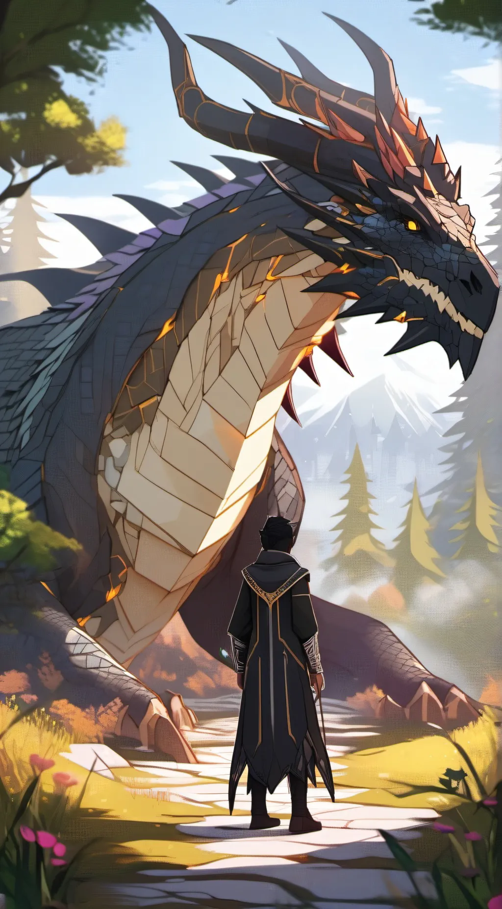 ai character: Ender dragon  background