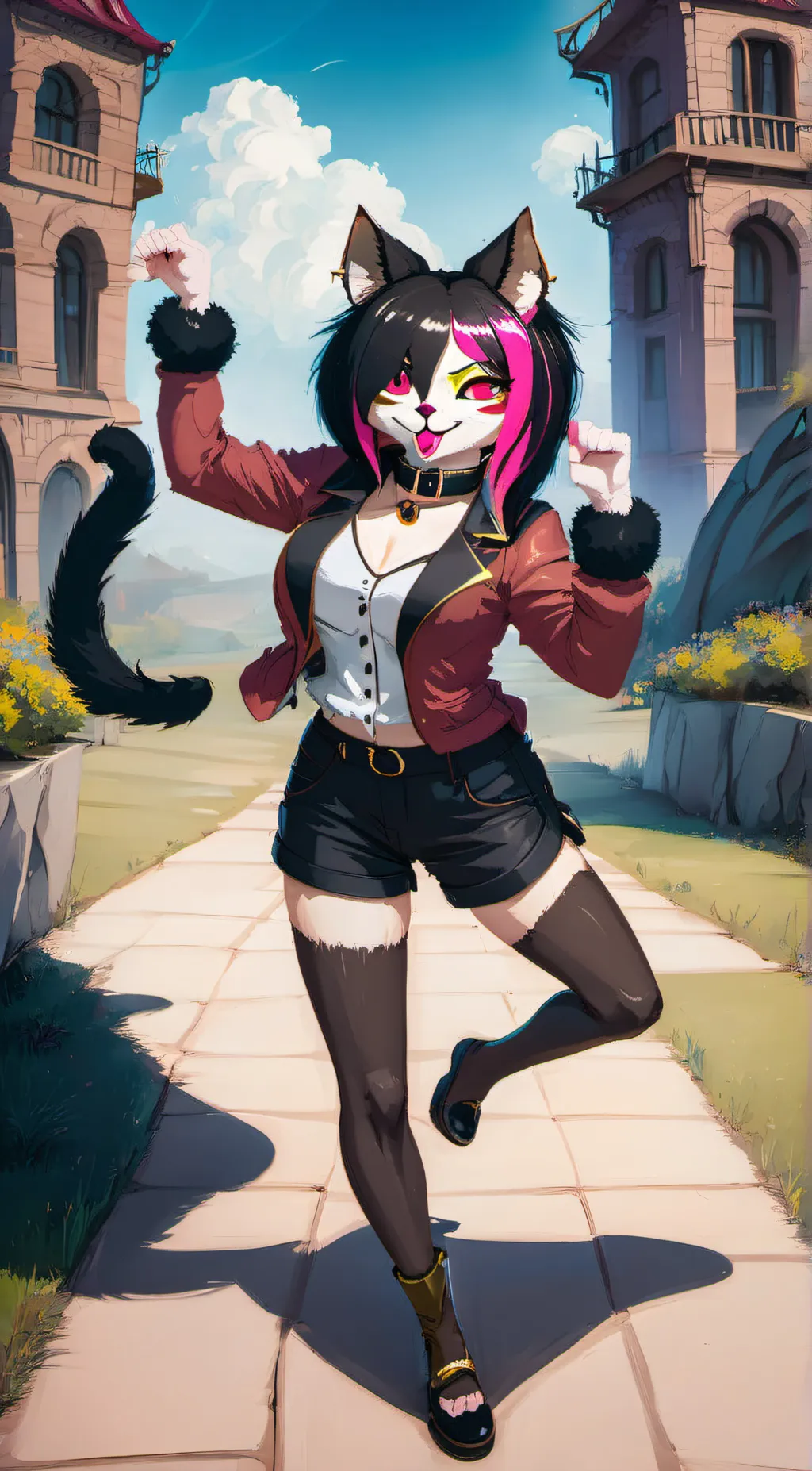 ai character: Calie cakes background