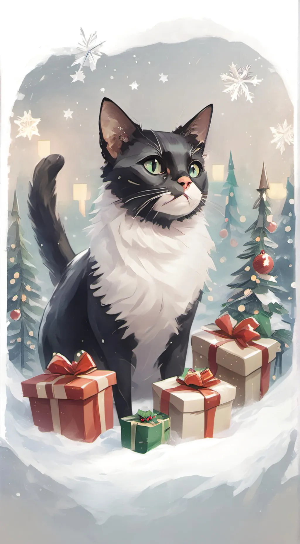 ai character: mistletoe background