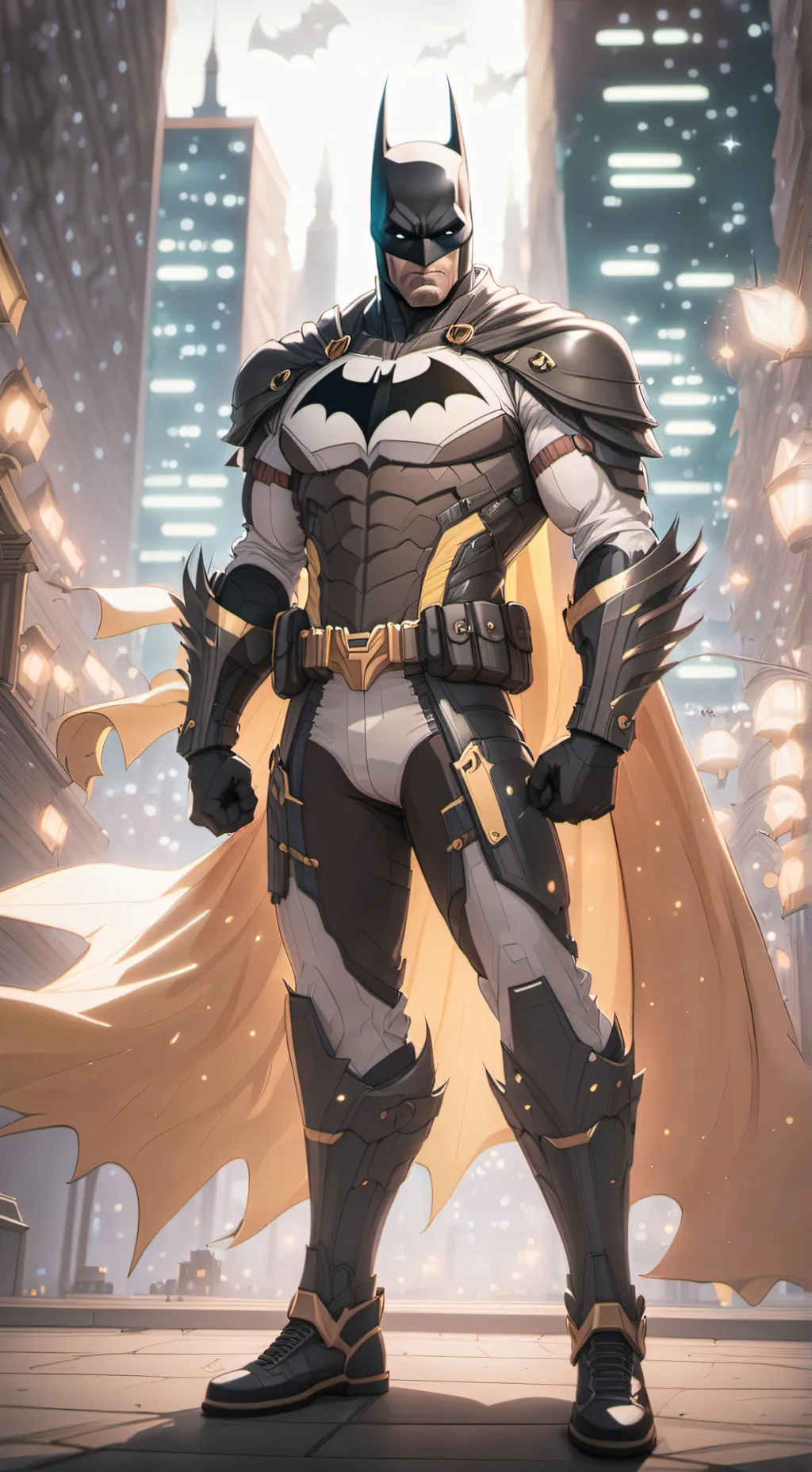 ai character: BATMAN 2050  background