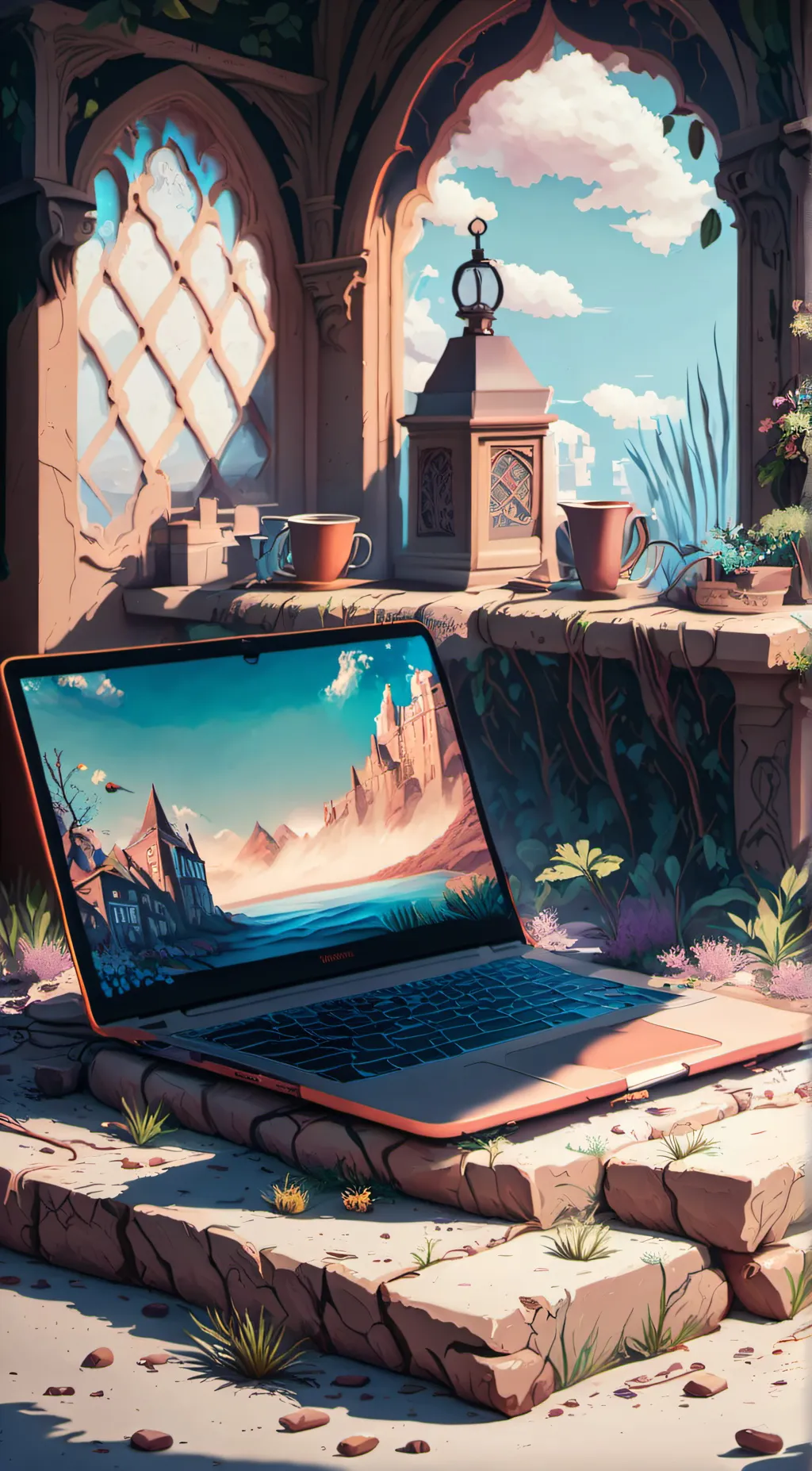 ai character: Chromebook background