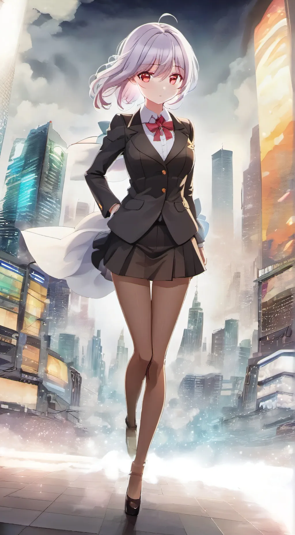 ai character: Hailey  background