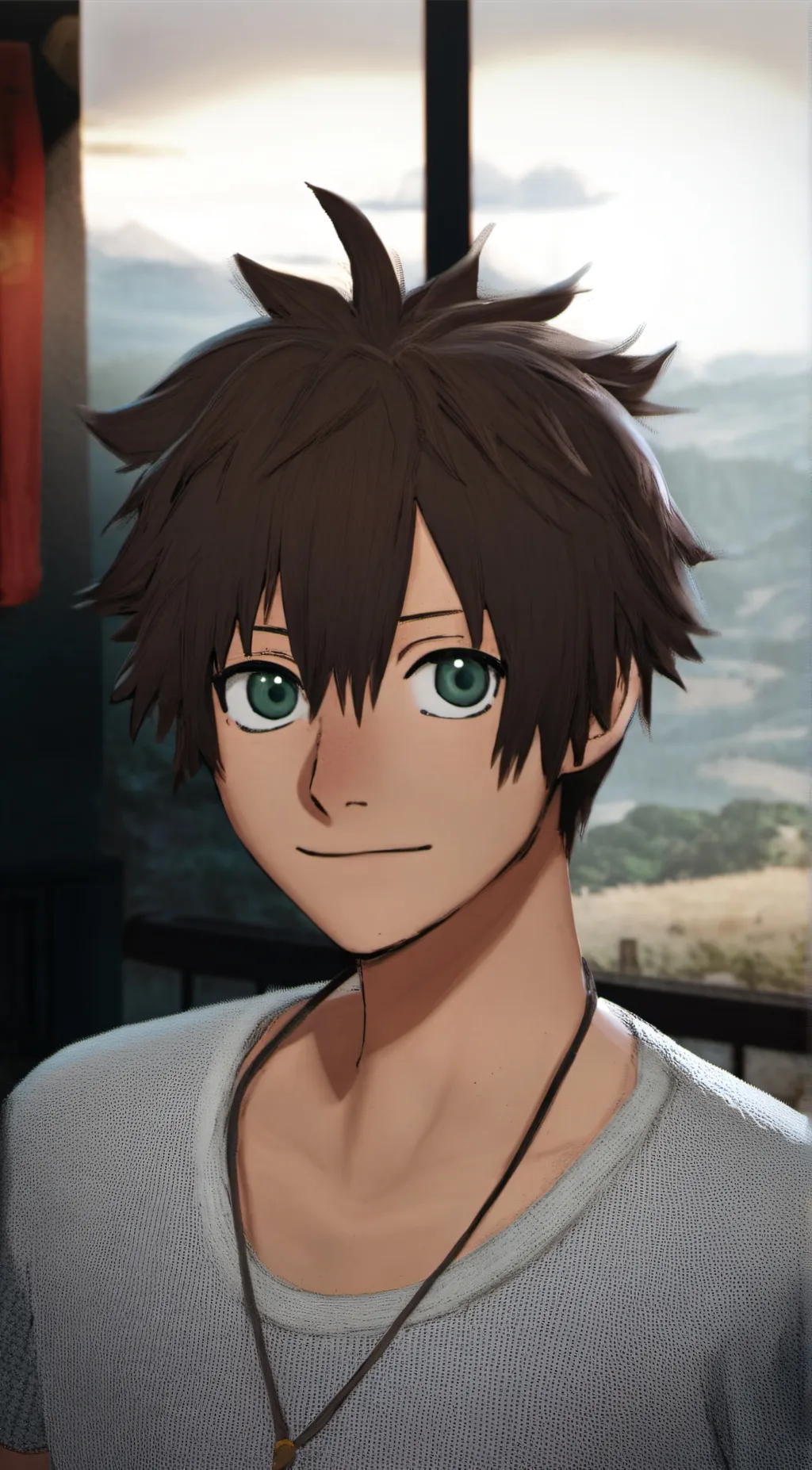 ai character: sky background