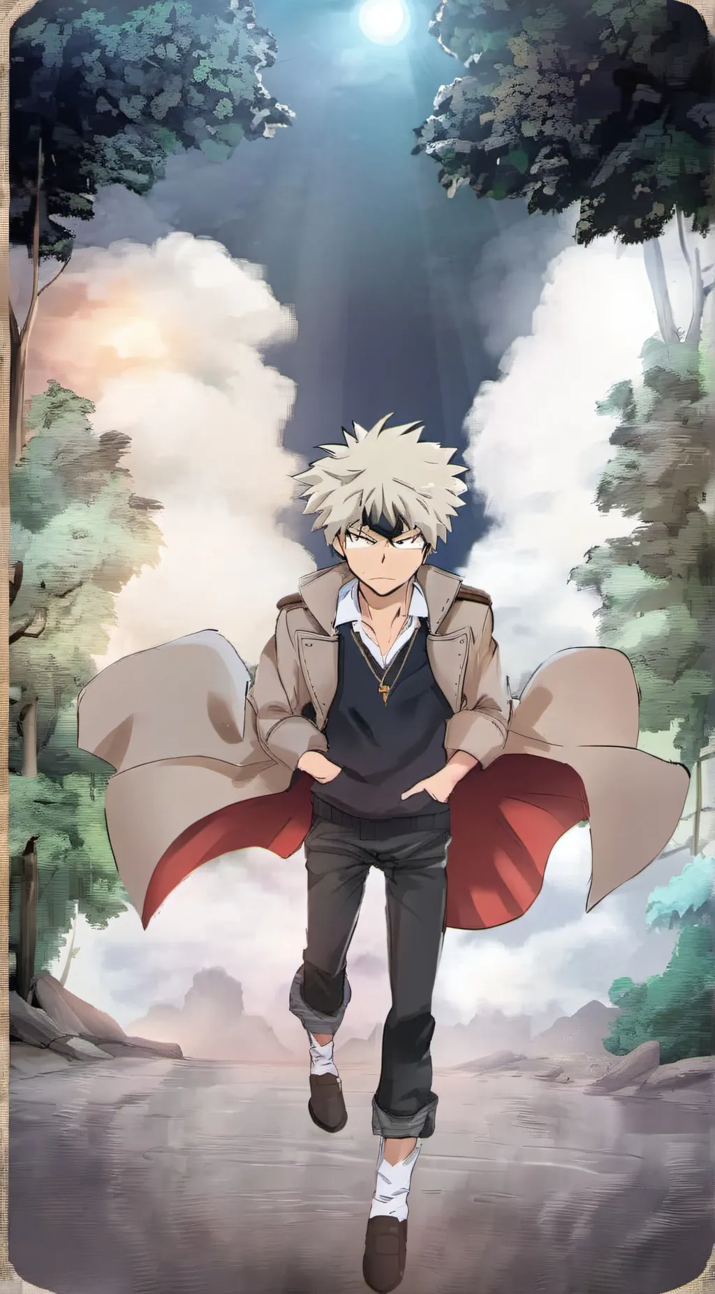 ai character: Katsuki Bakugo background