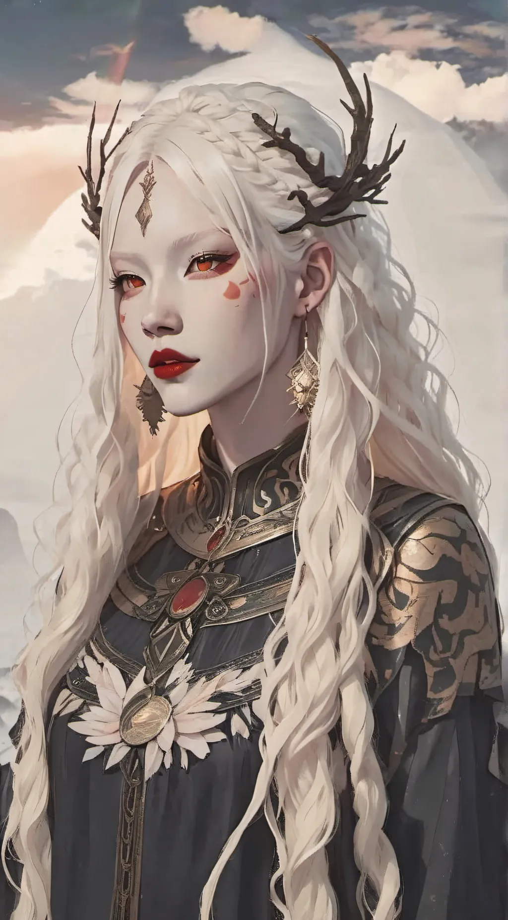 ai character: Snow background