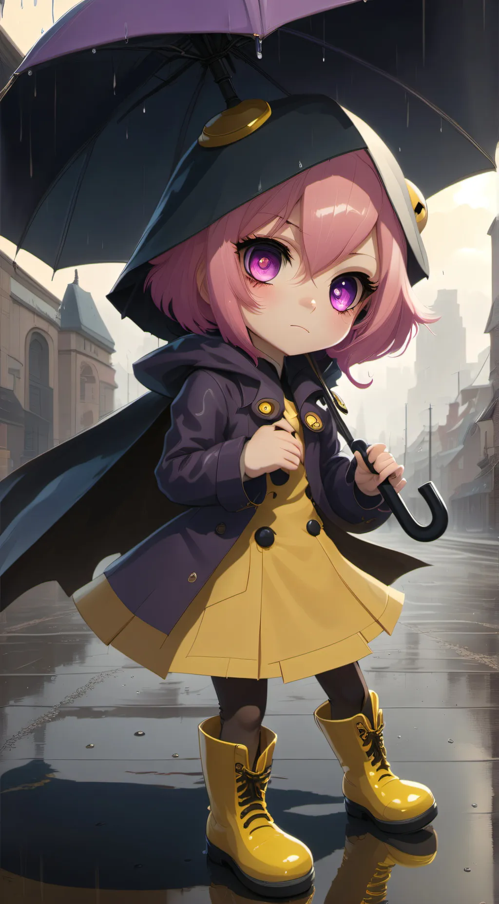 ai character: Umbrella Renoir background