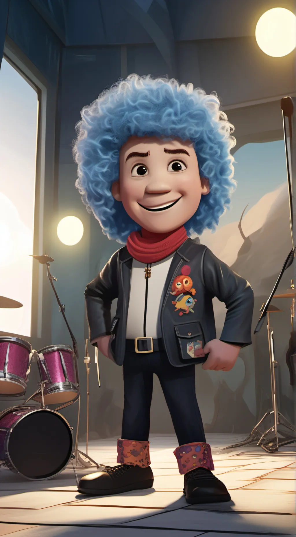 ai character: Rooney doddle  background