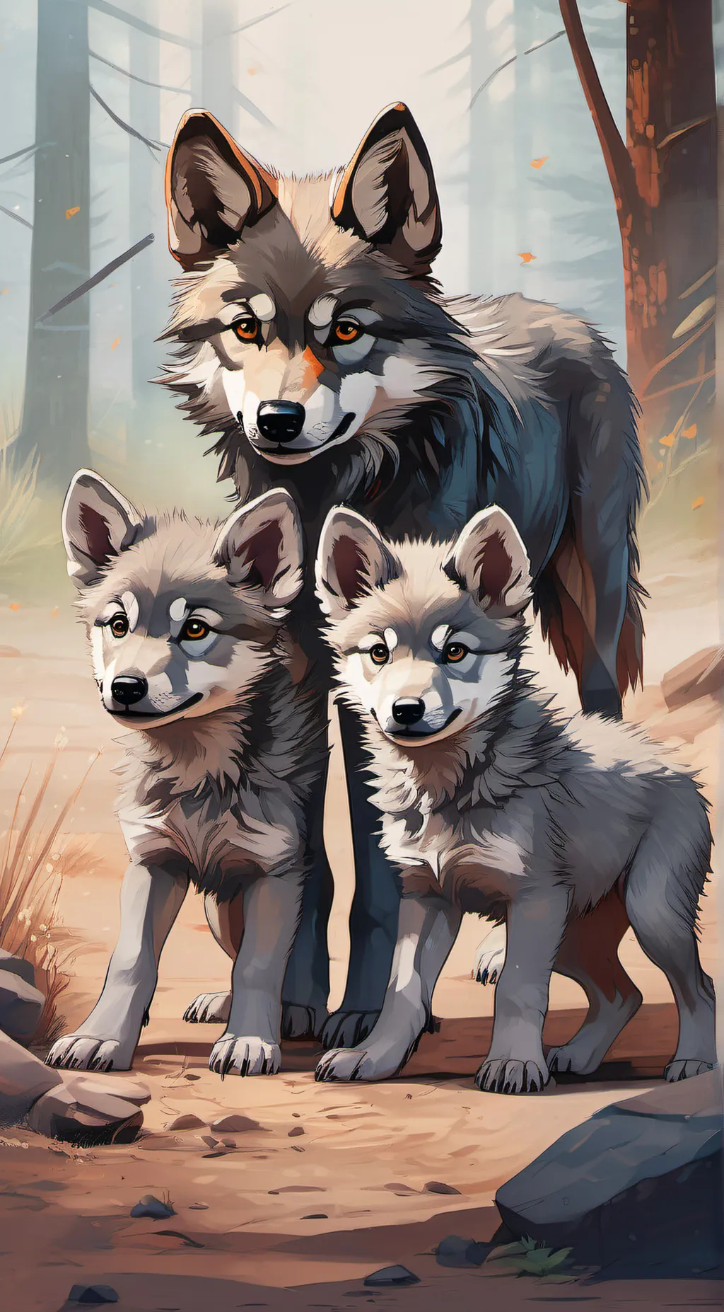 ai character: wolf background