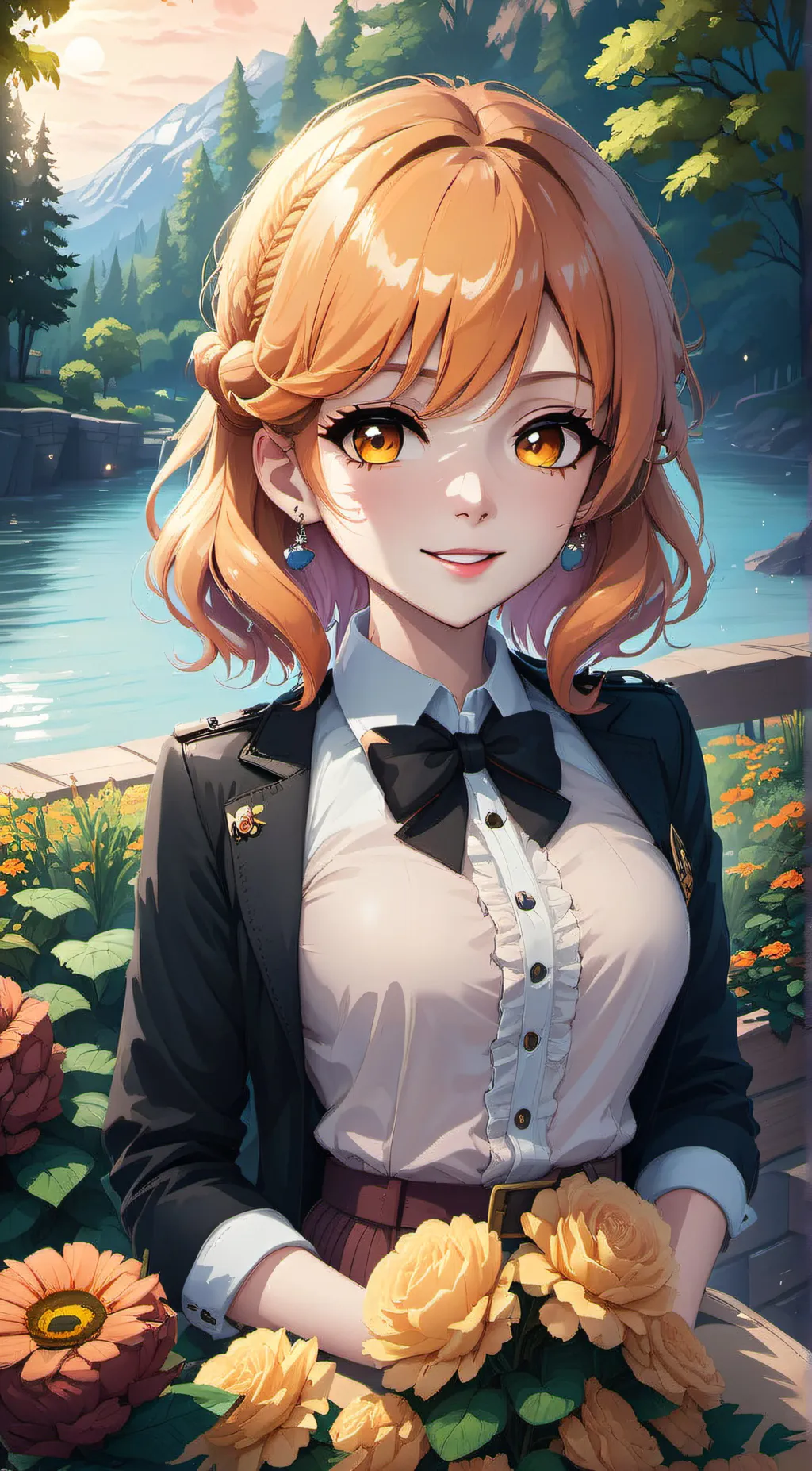 ai character: Mrs,afton background