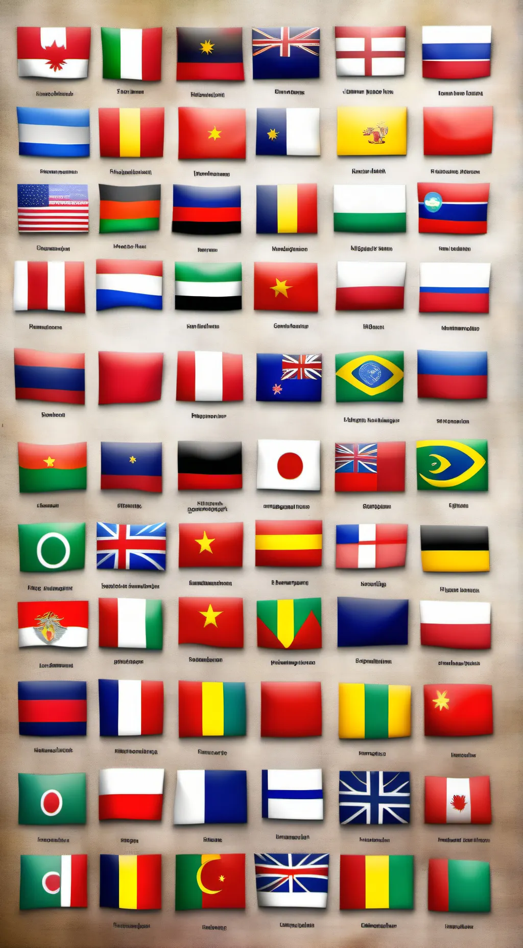 ai character: countries  background