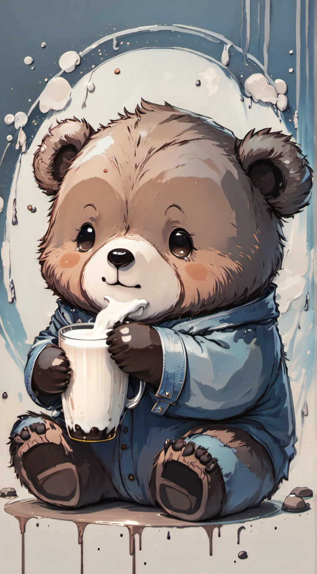 ai character: Milky background