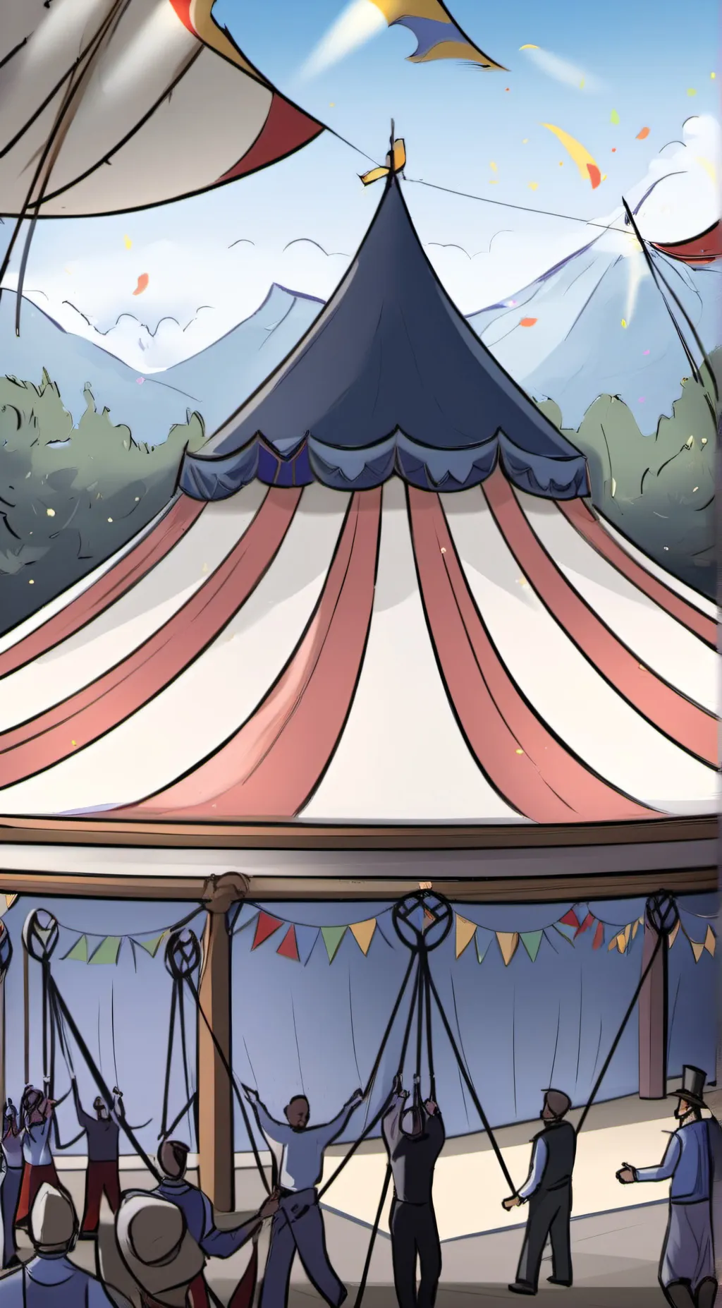ai character: digita circus background