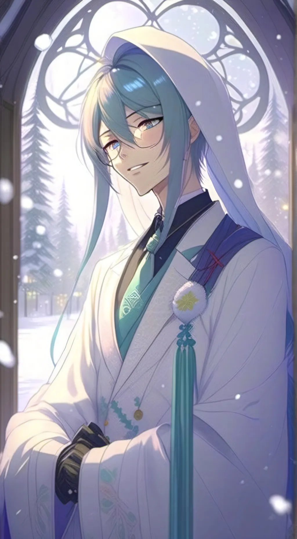 ai character: ❄ken❄ background