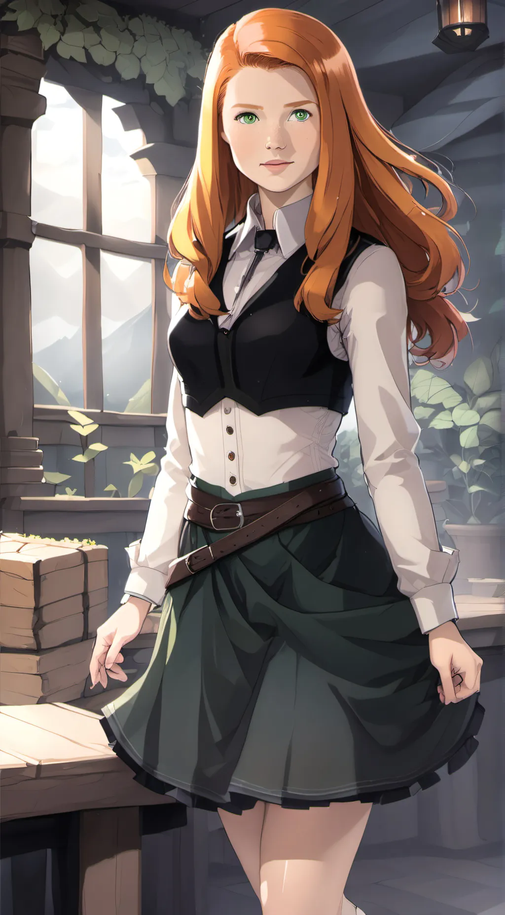 ai character: Ginny Weasley  background