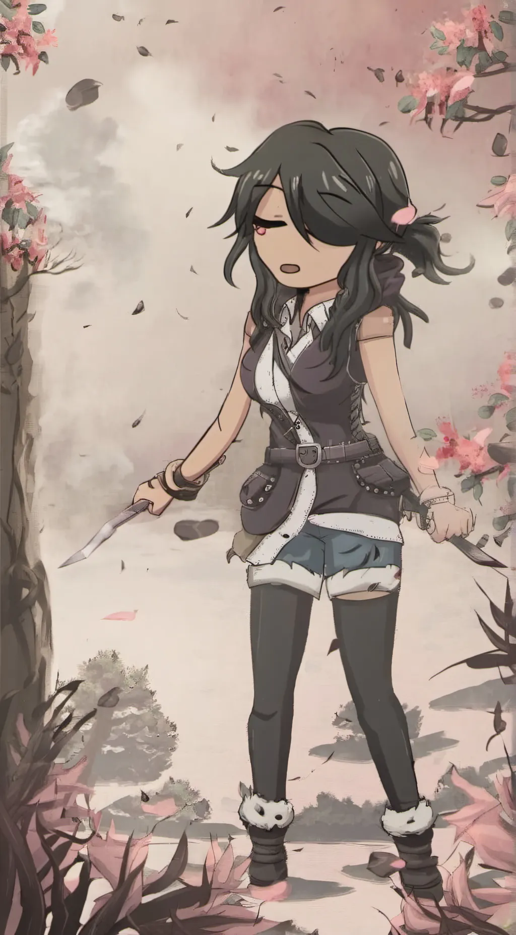 ai character: ivy zero  background