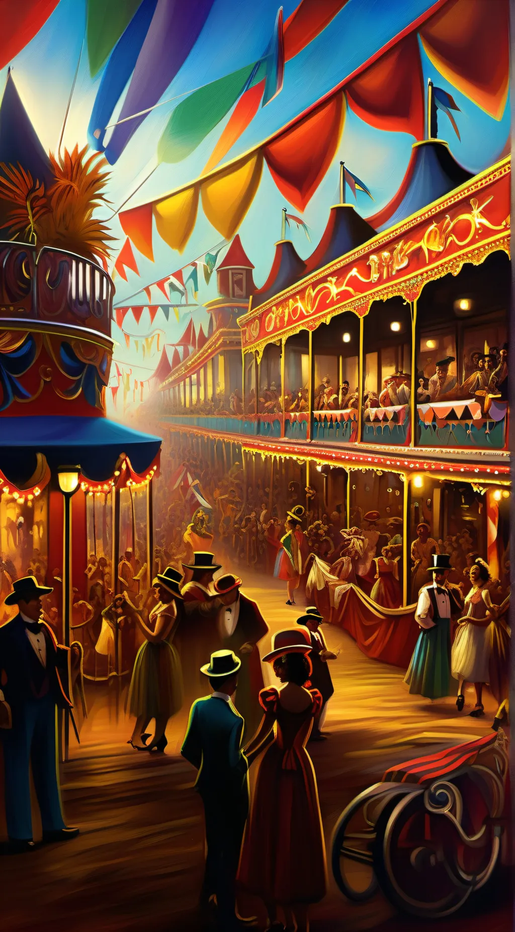 ai character: carnival background