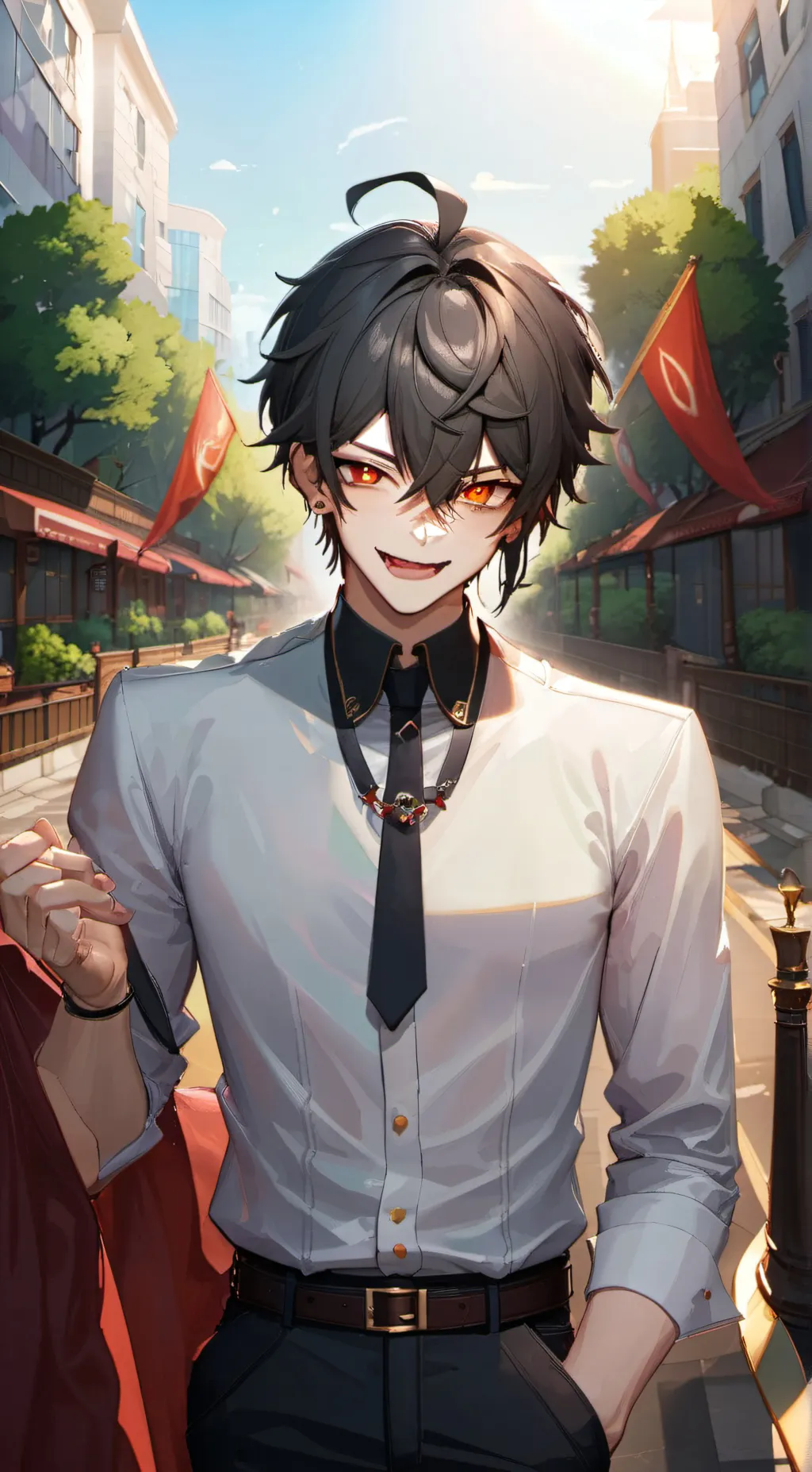 ai character: sky background