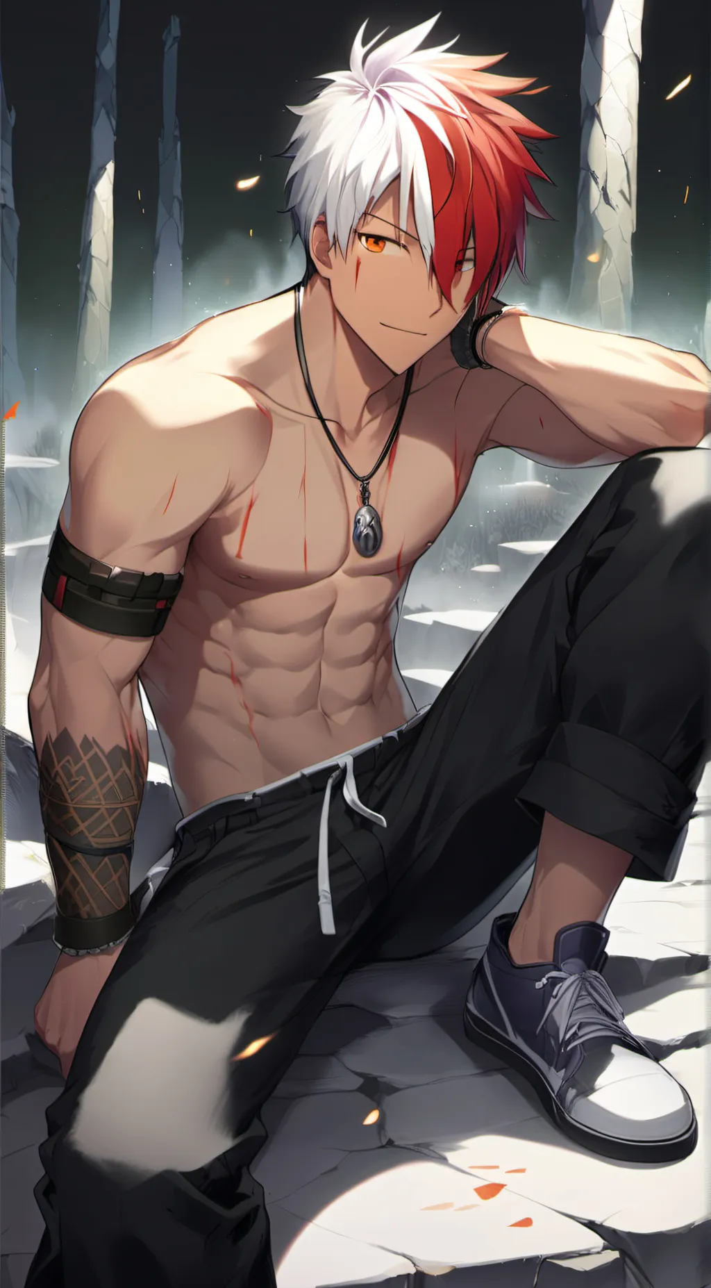 ai character: shoto todoroki  background