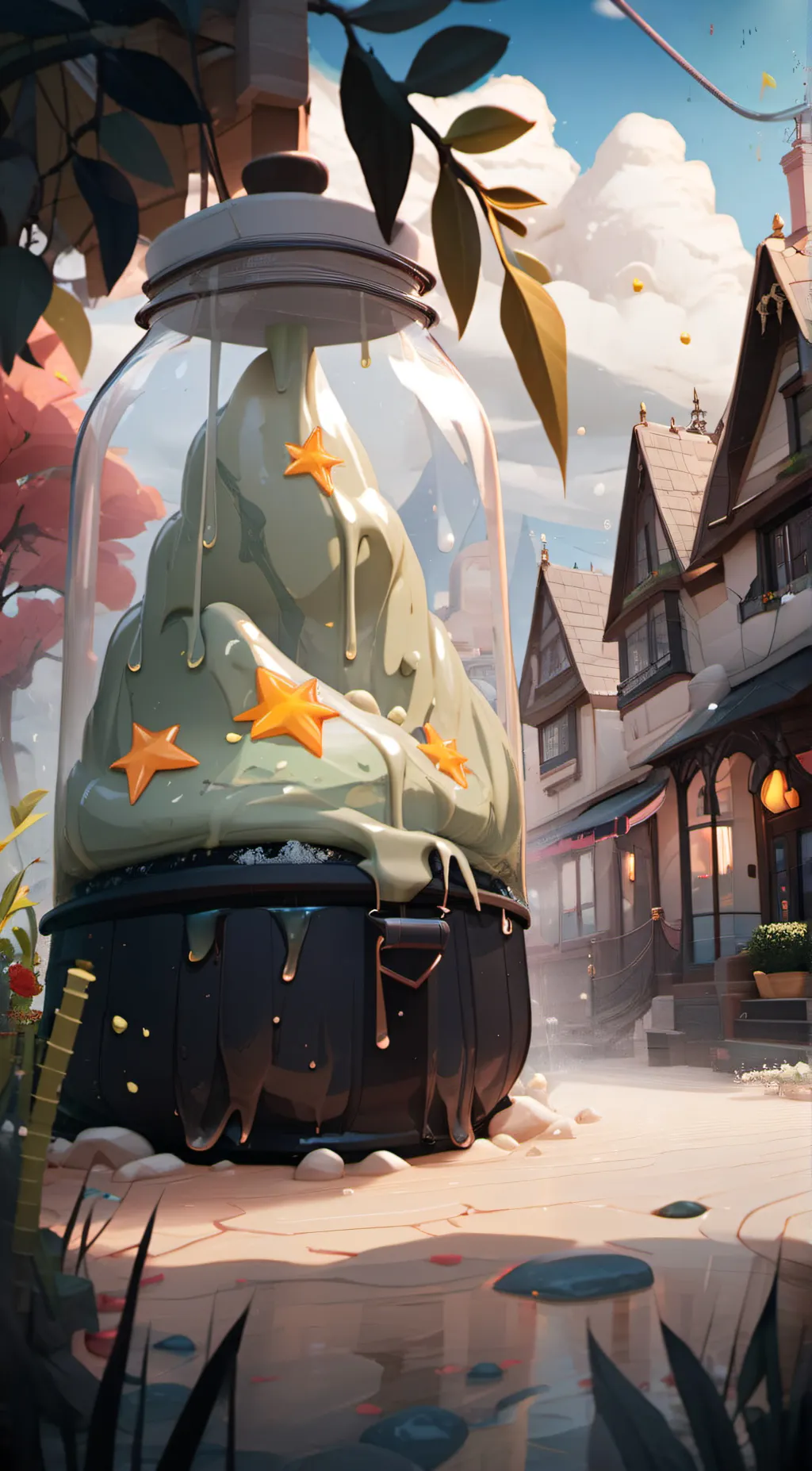 ai character: slime background