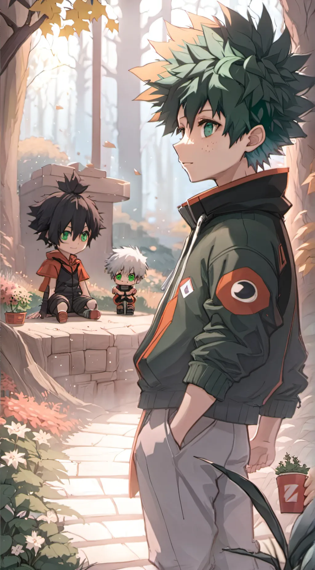 ai character: deku  background