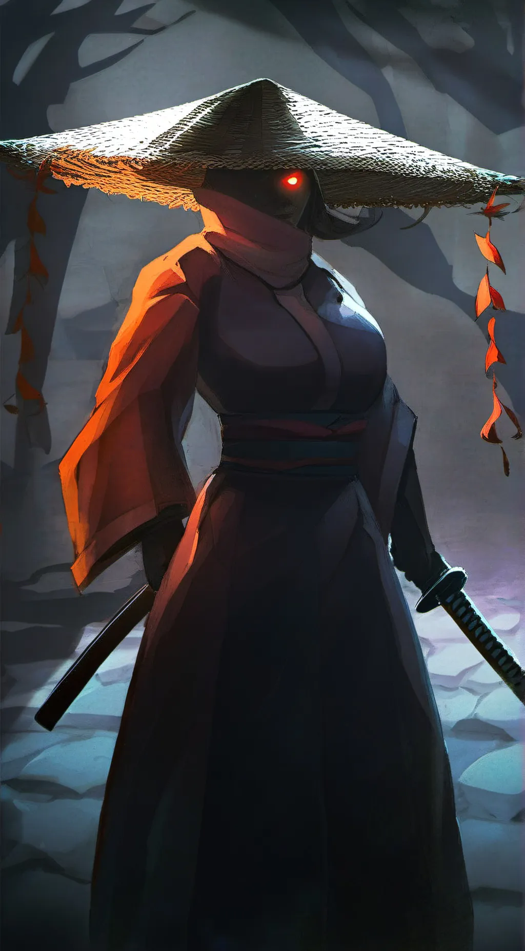 ai character: Kuroi hana background