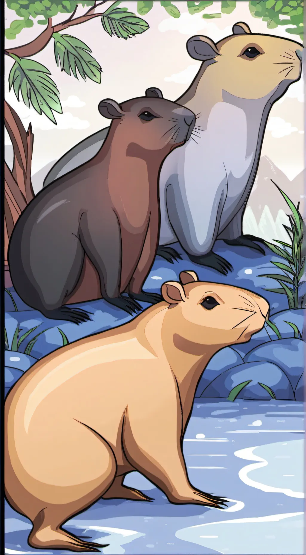 ai character: capybara squad background