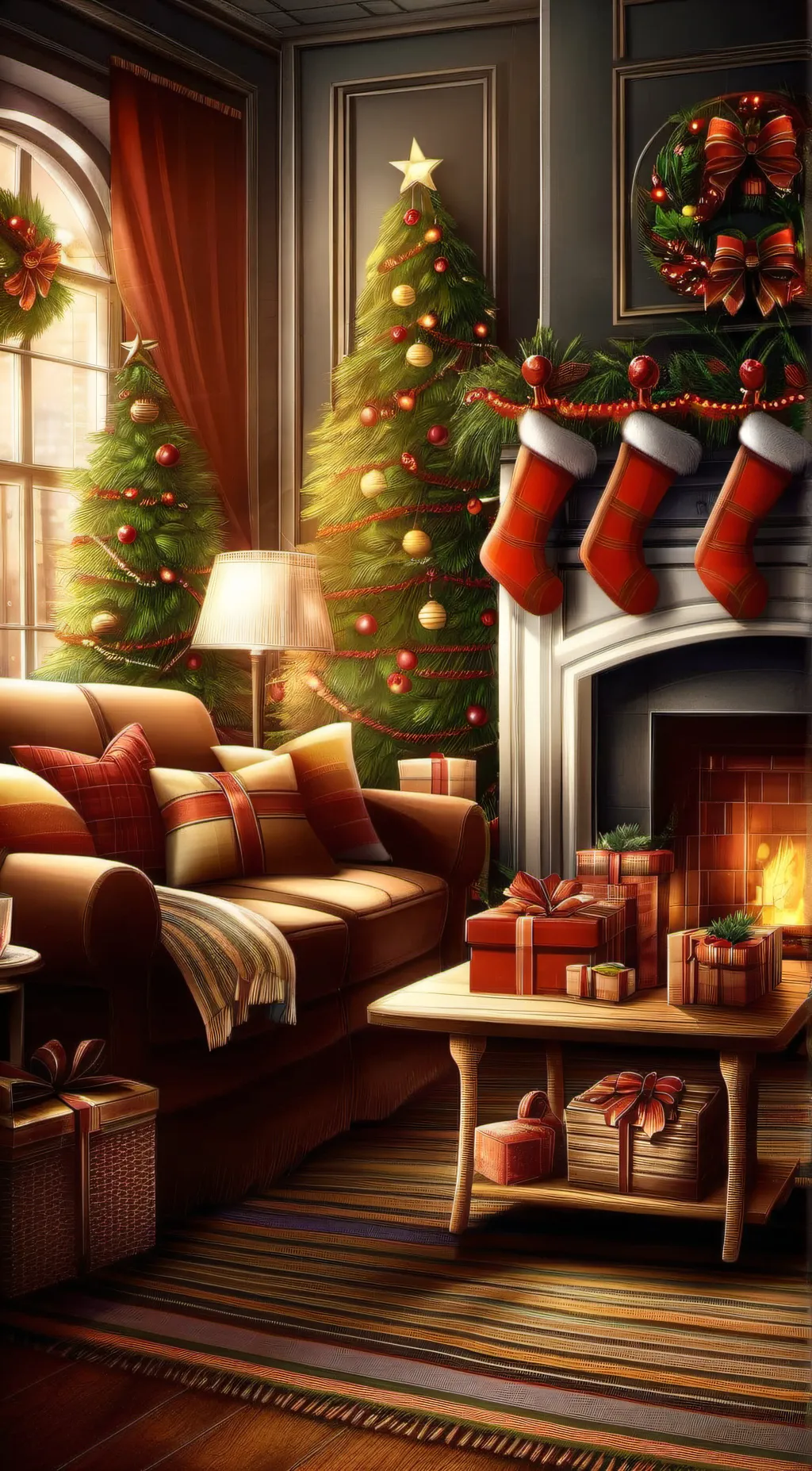 ai character: Christmas Room background