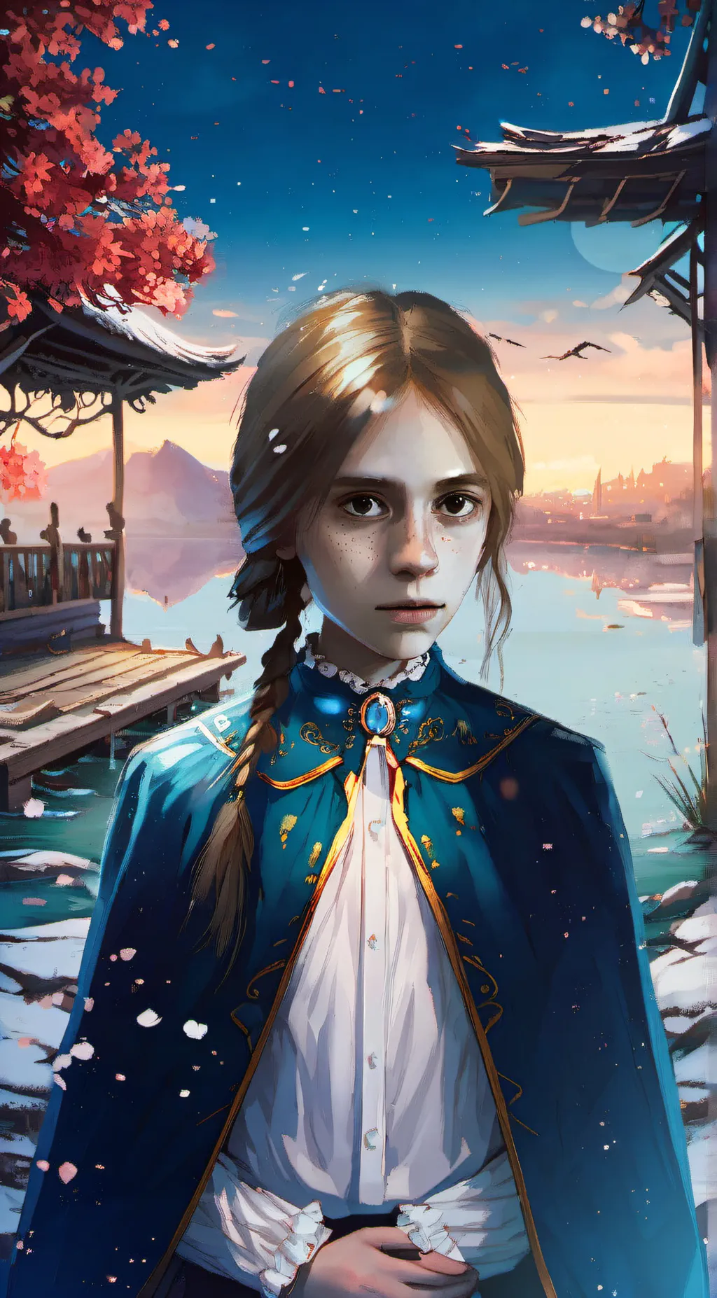 ai character: Autumn background