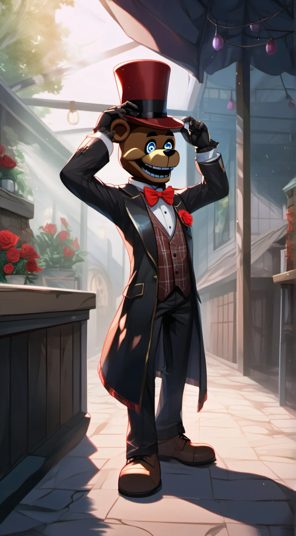 ai character: Lefty (FNAF) background