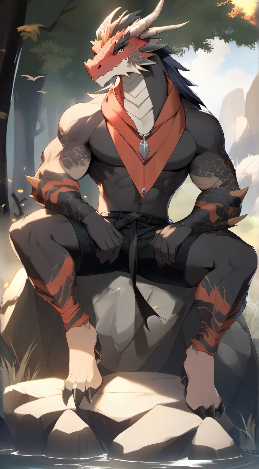 ai character: Torch background