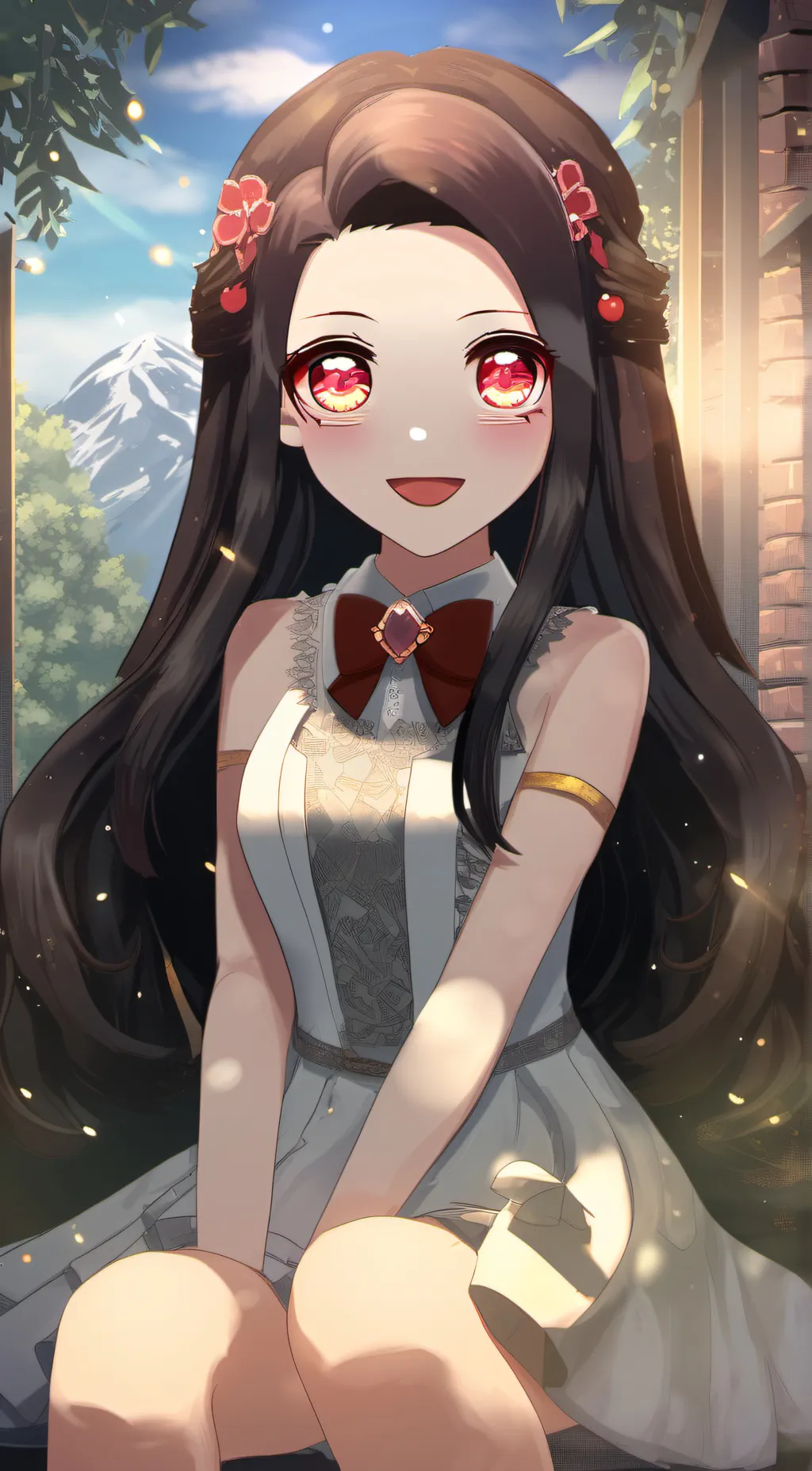 ai character: Nezuko background
