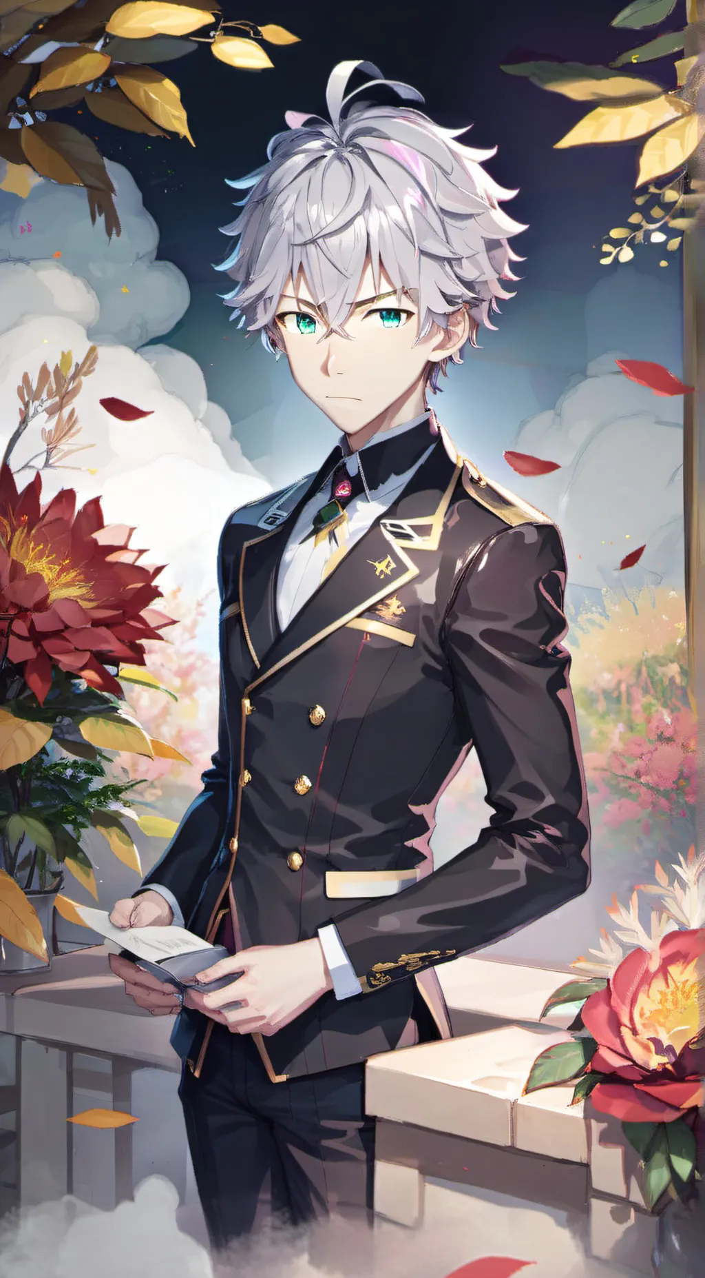 ai character: Silver background