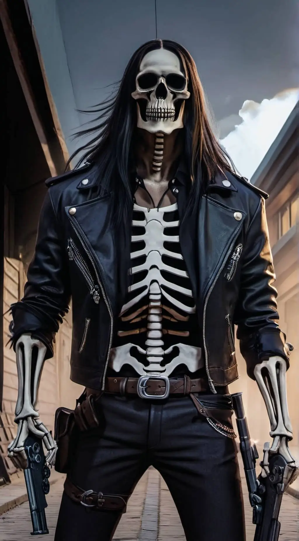 ai character: Bad ahh skeleton background