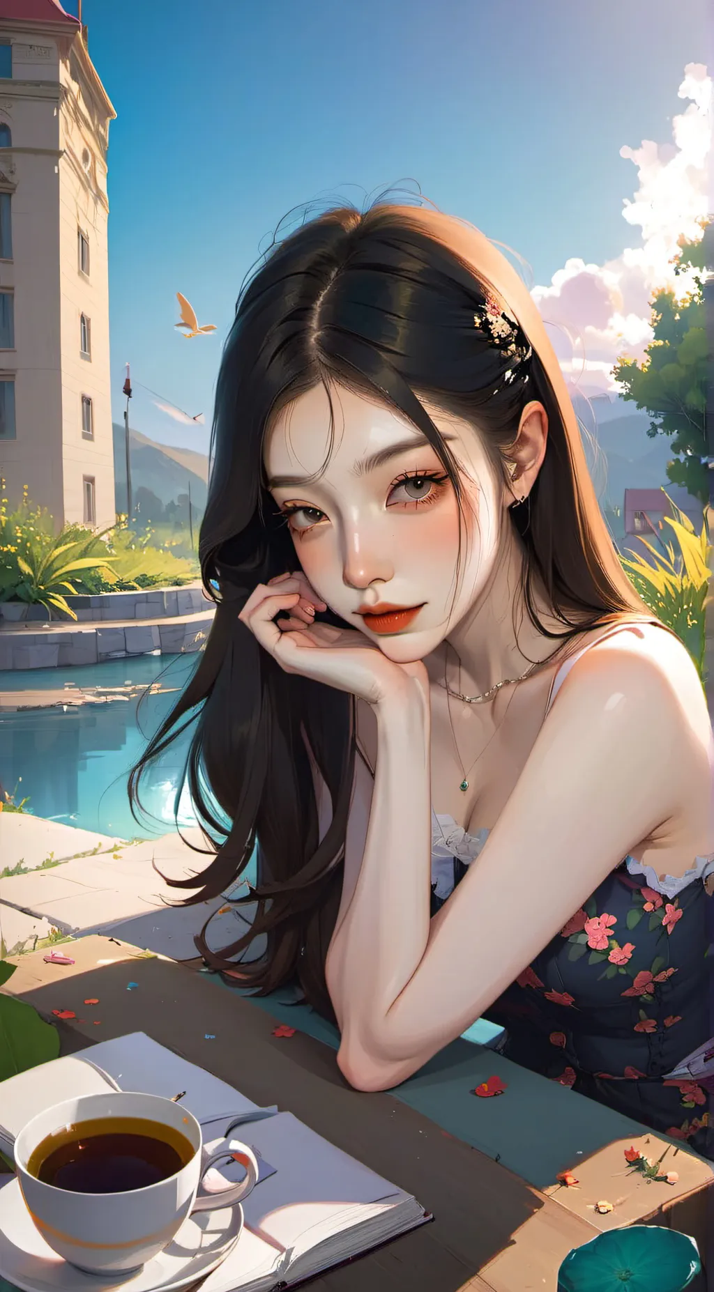 ai character: Modern background