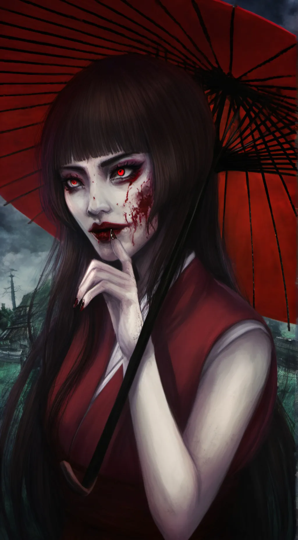 ai character: Kuchisake-onna background