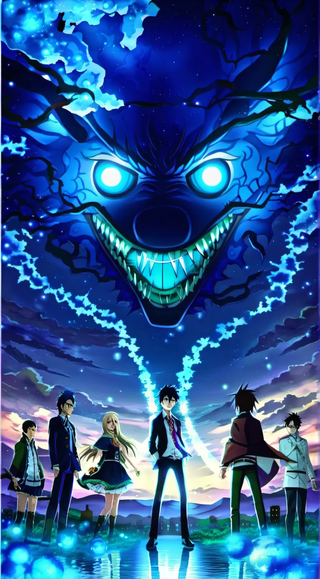ai character: Blue Exorcist  background