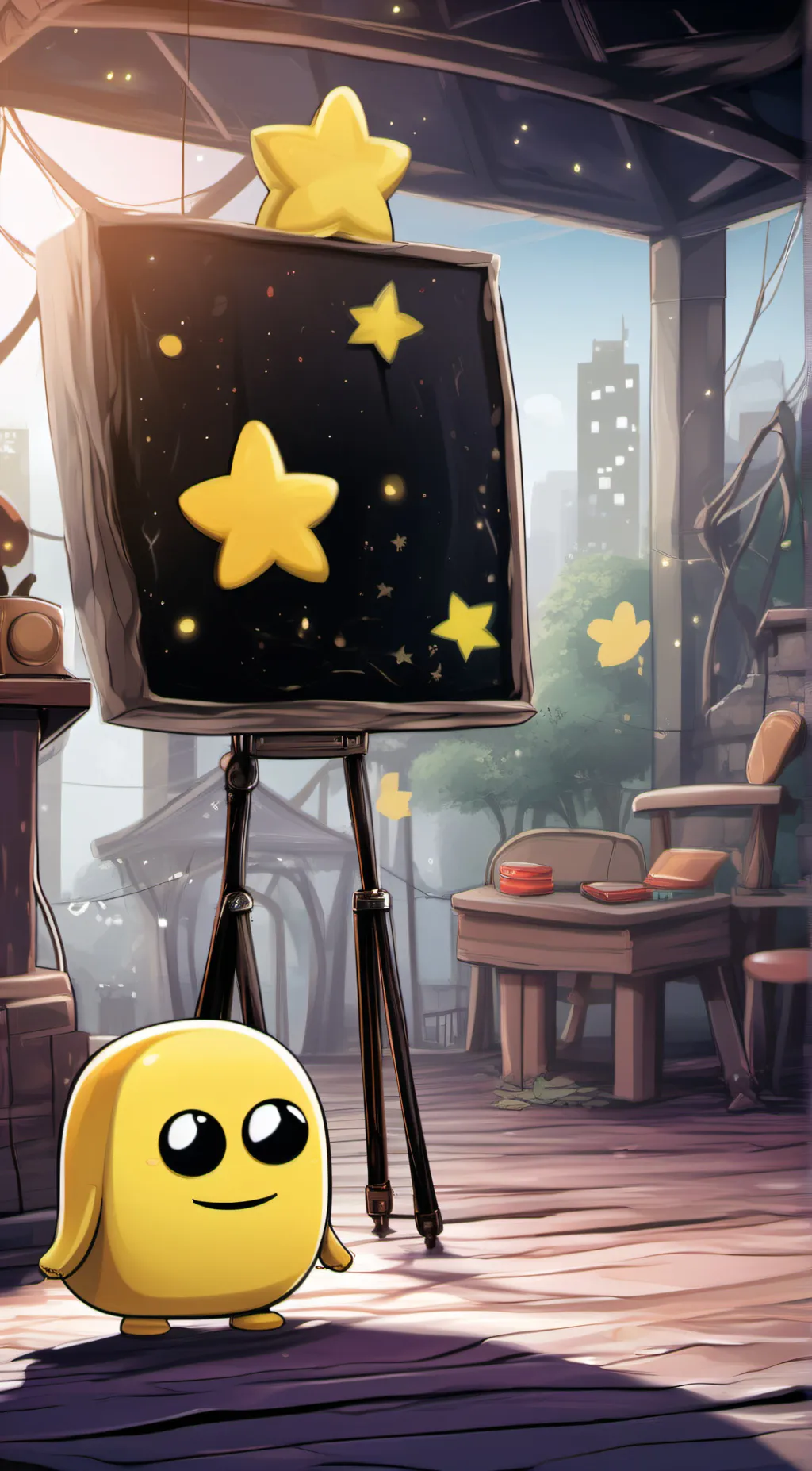 ai character: X!  background