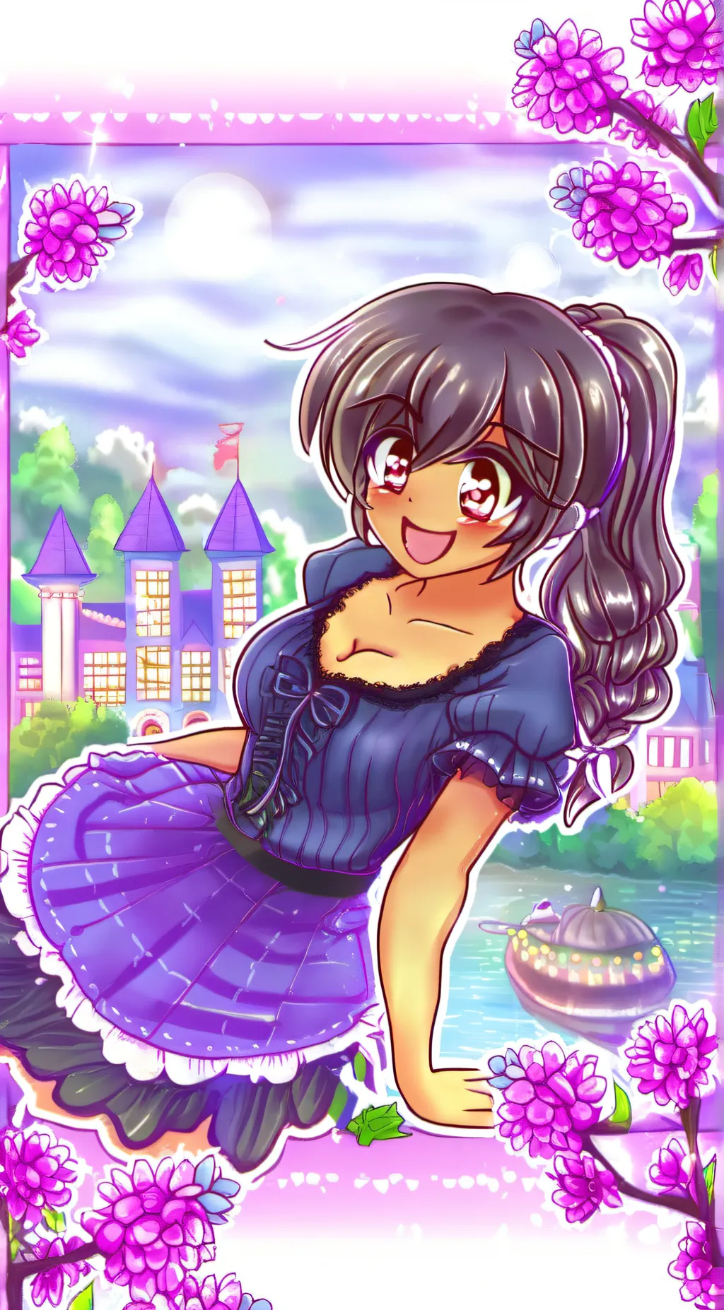 ai character: Aphmau  background