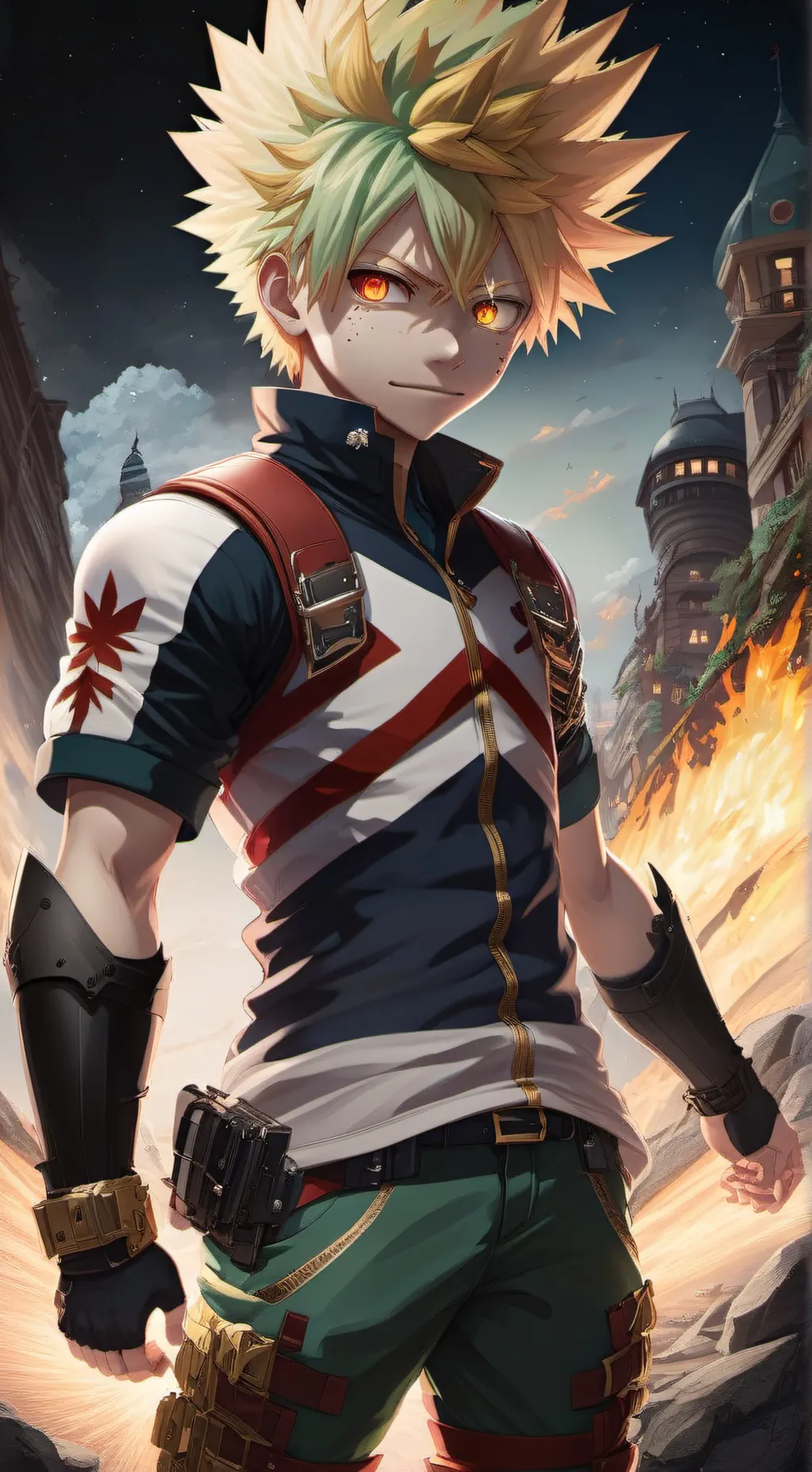ai character: KACCHAN  background