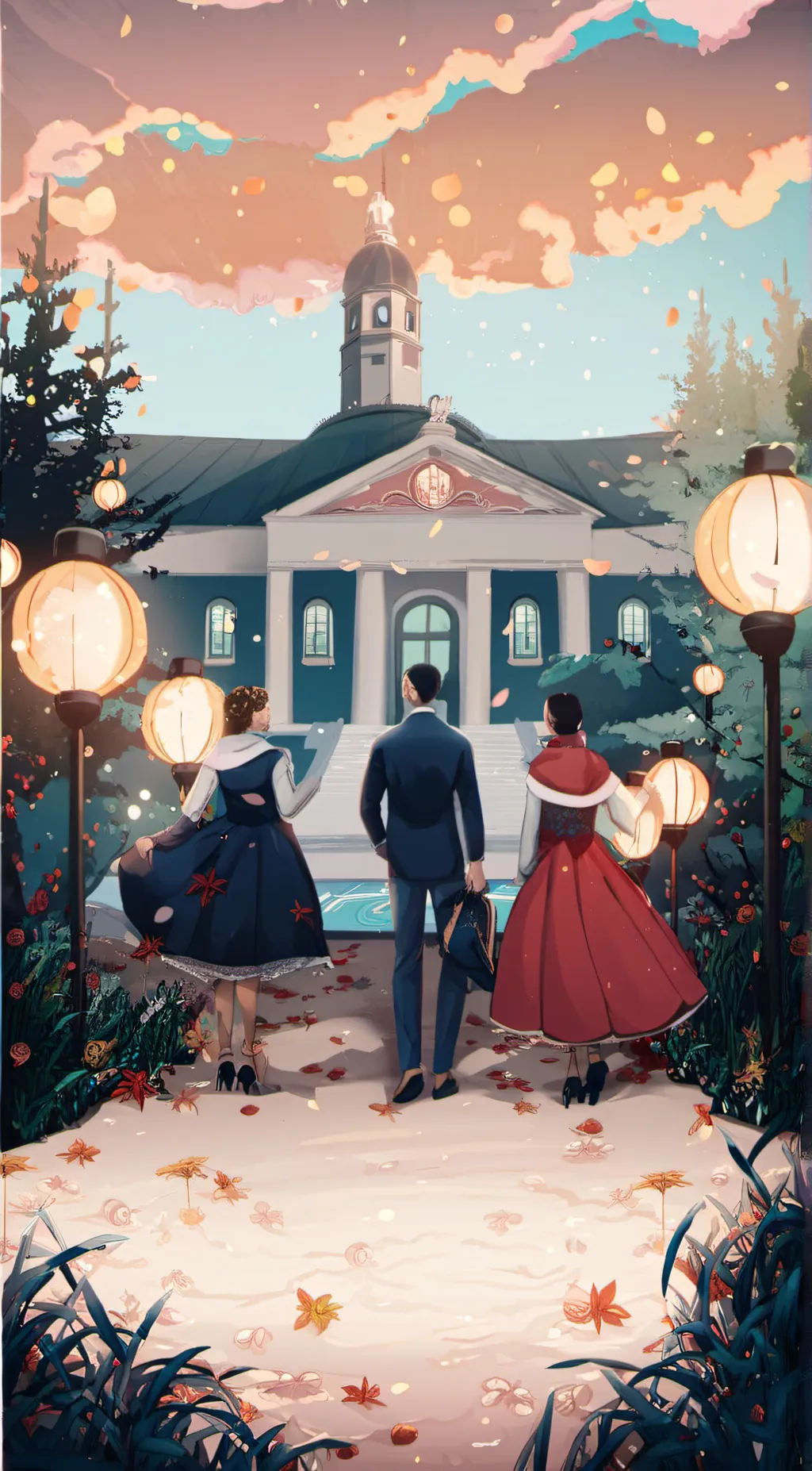 ai character: Paisley background