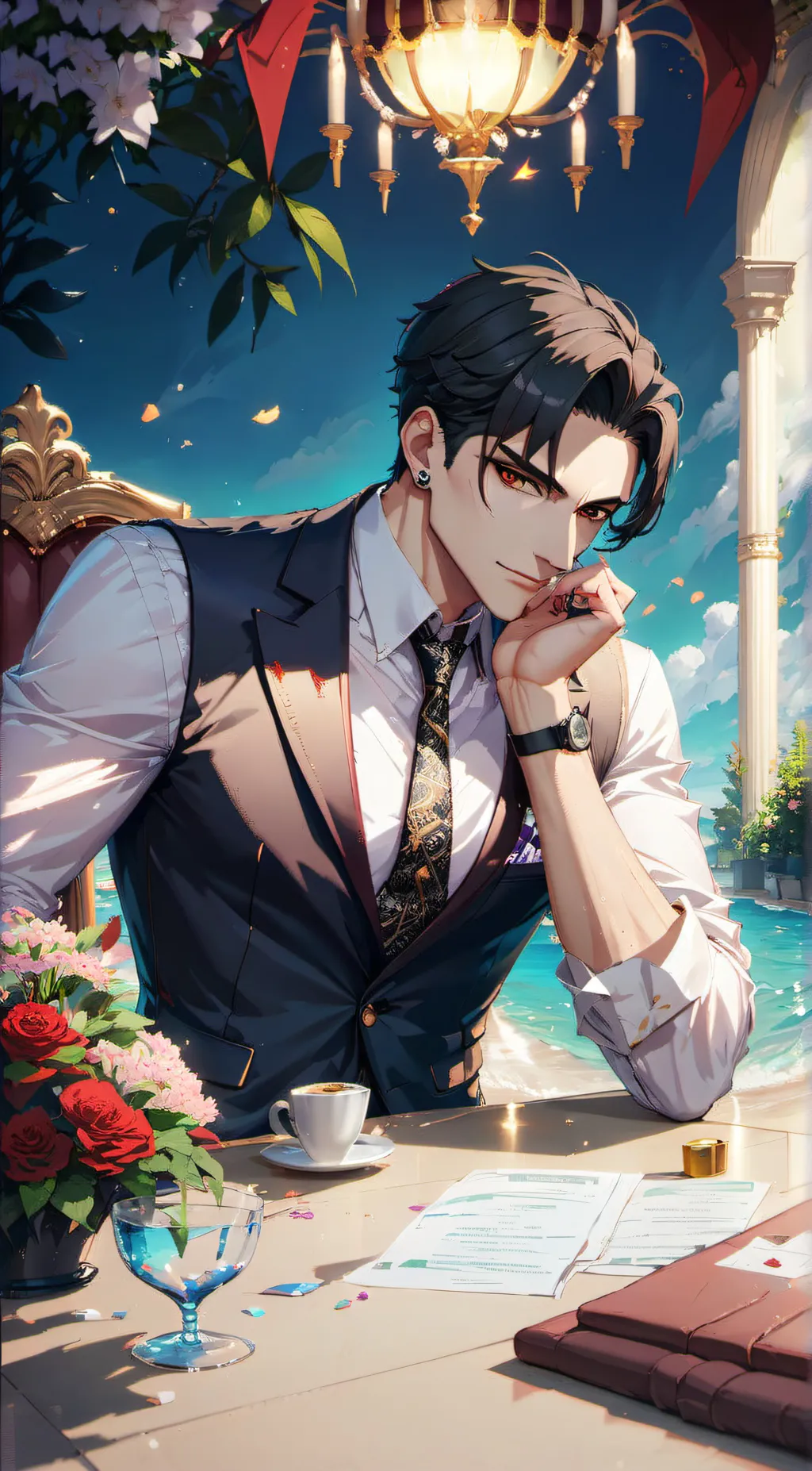 ai character: Miles  background