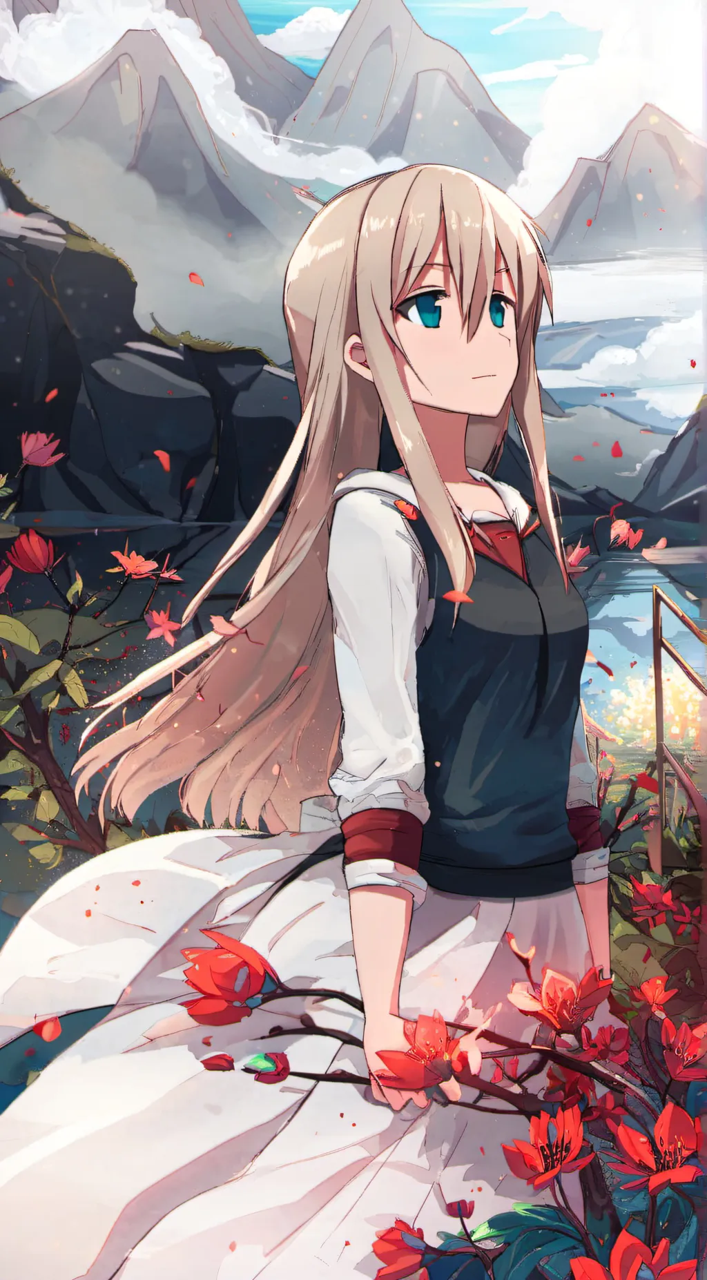 ai character: flower  background