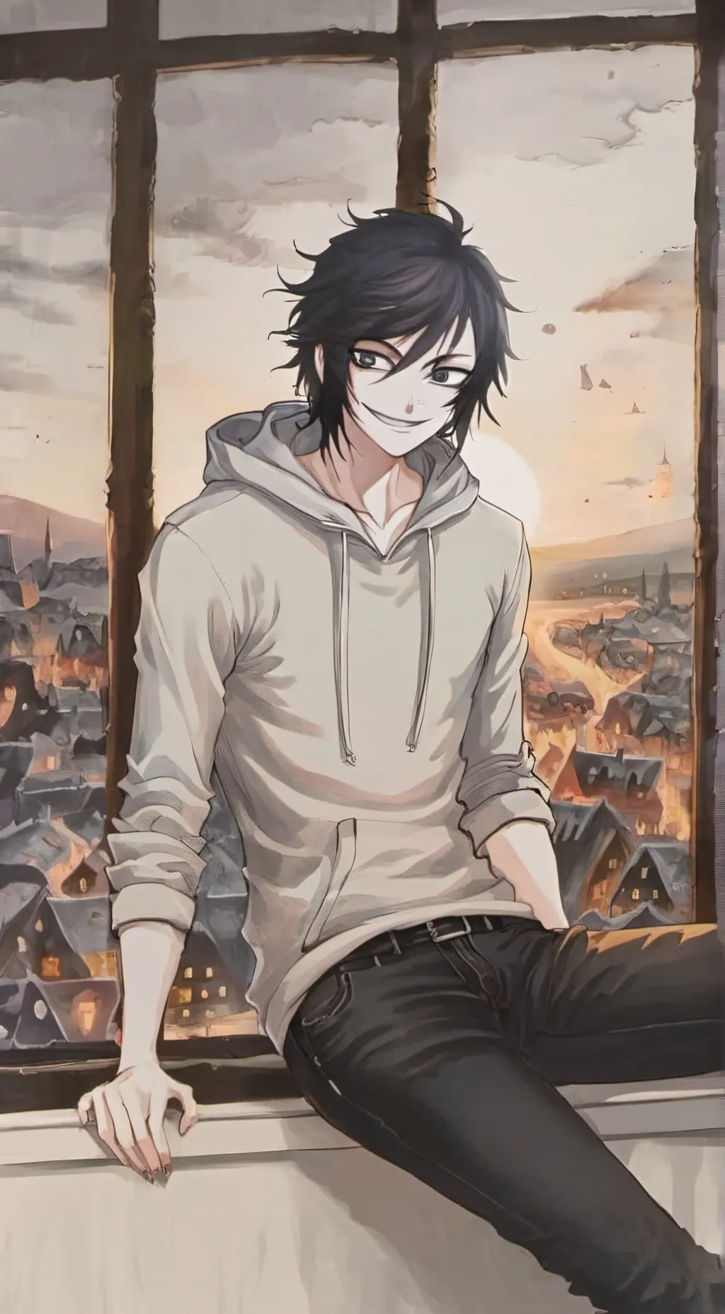 ai character: 🖤Jeff the killer🖤 background