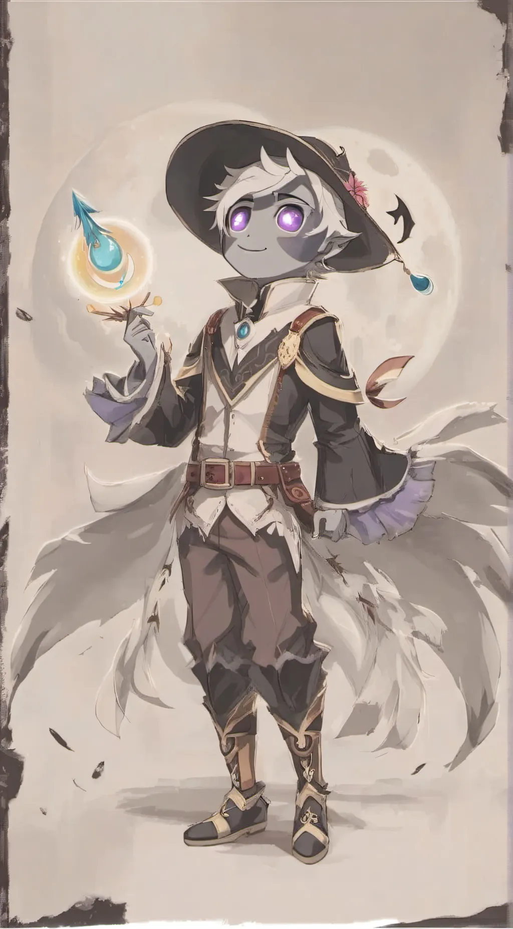 ai character: Lunar background