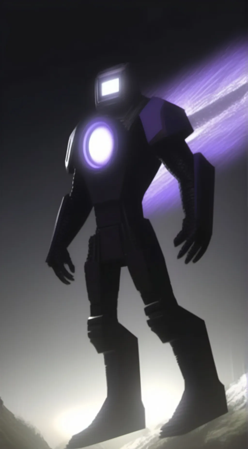 ai character: upgraded tv man background