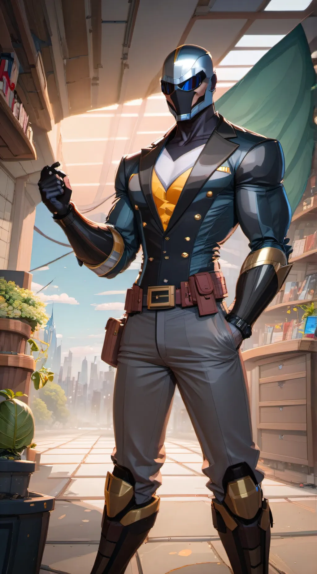 ai character: zoom background