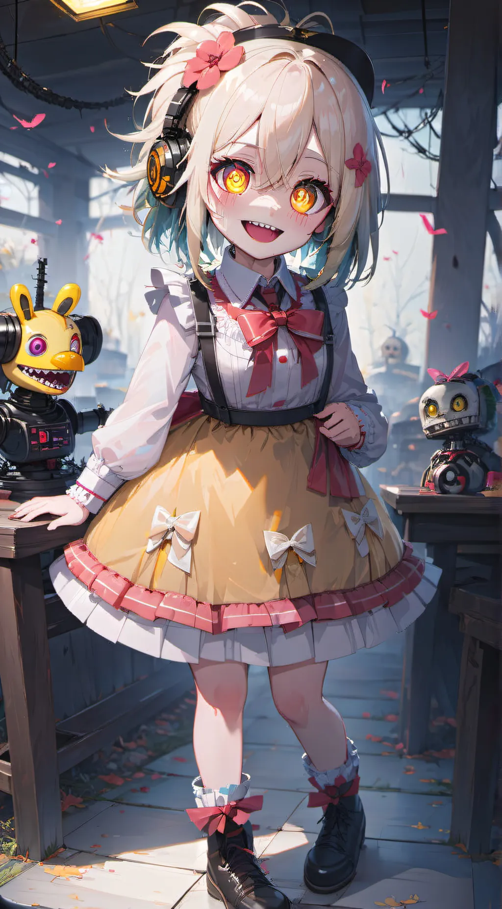 ai character: Chica (human) background