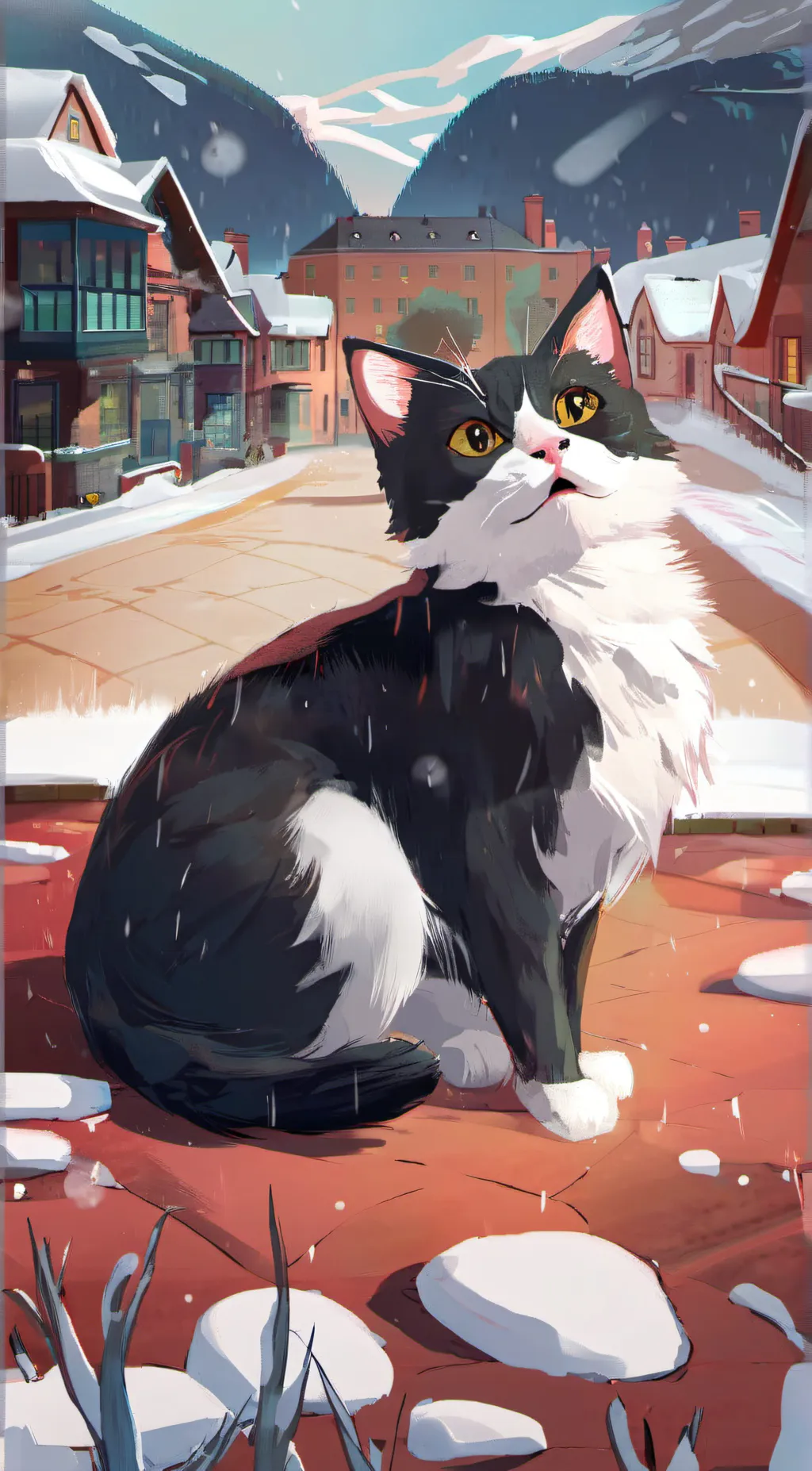 ai character: winter  background